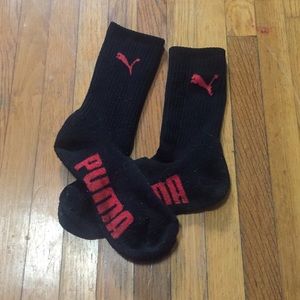 Black and red socks